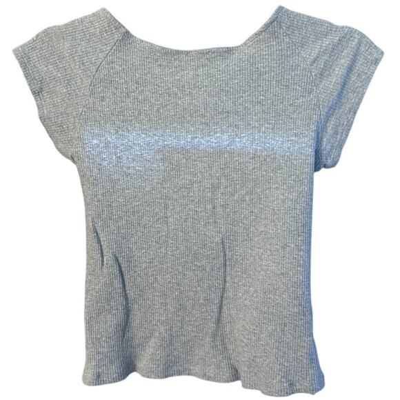 Aerie Open Back Crop Top Size M in Gray - Picture 1 of 5